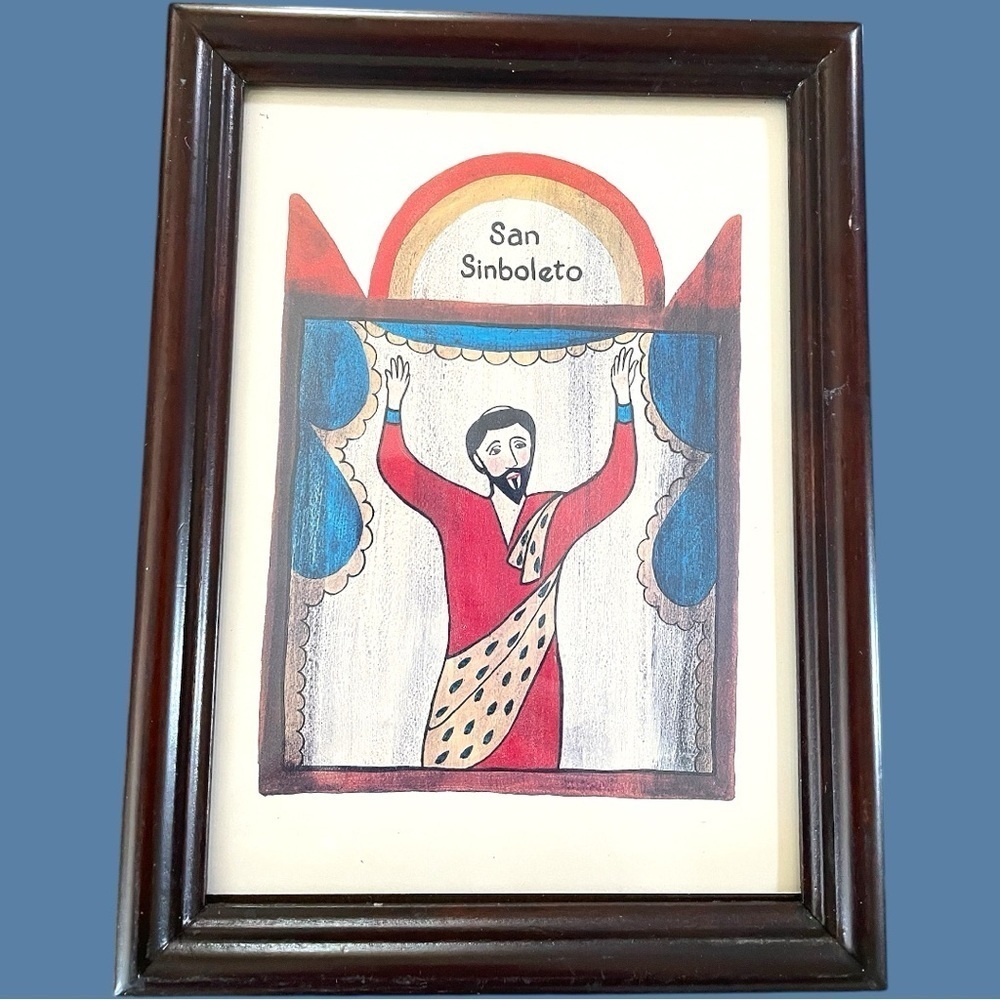 Folk Art, San Sinboleto, Protector of Travel & Ticket Agents, by Carrie Arnold - Picture 3 of 5
